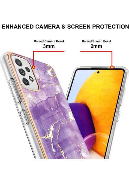 Samsung Galaxy A72 5g Mermer Desen Koruma Yumuşak Tampon Ince (Yurt Dışından) modelleri