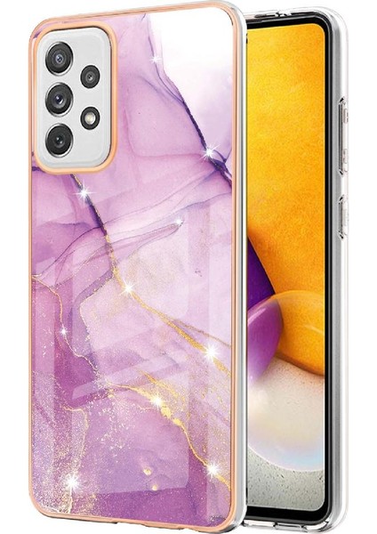 Samsung Galaxy A72 5g Mermer Desen Koruma Yumuşak Tampon Ince (Yurt Dışından)