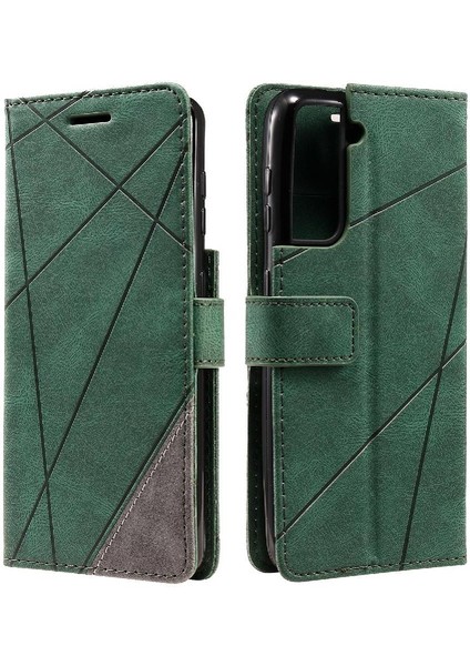 Samsung Galaxy S21 Kart Tutucu Için Kickstand Manyetik Cüzdan Flip Pu (Yurt Dışından)