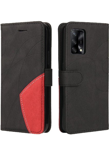 Kart Yuvası Standı ile Oppo A74 4g Için Kılıf Pu Deri Flip Folio Kılıf (Yurt Dışından)
