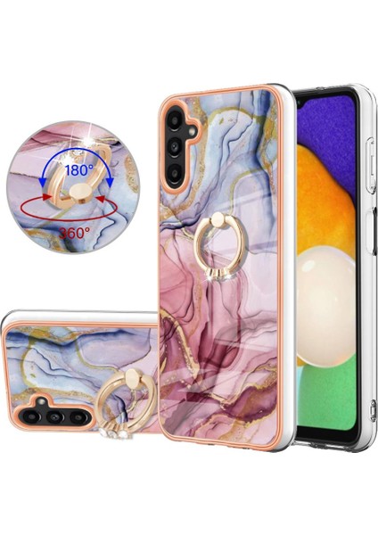 Samsung Galaxy A13 5g Için Kılıf 360 &deg; Dönebilir Halka Mermer Darbeye Tpu (Yurt Dışından)