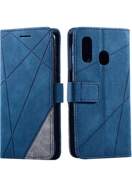 Samsung Galaxy A40 Manyetik Darbeye Pu Deri Cüzdan Flip Case (Yurt Dışından)