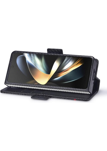 Samsung Galaxy Z Için Kılıf Kart Tutucu Kickstand Manyetik ile 4 5g Kat (Yurt Dışından)