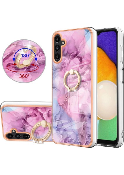 Samsung Galaxy A13 5g Için Kılıf 360 &deg; Dönebilir Halka Mermer Darbeye Tpu (Yurt Dışından)
