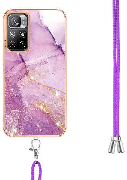 Xiaomi Poco M4 Pro 5g Için Crossbody Kordon Askısı Mermer Anti-Scratch (Yurt Dışından)