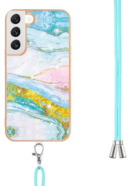 BDT Boutique Samsung Galaxy S22 5g Için Crossbody Kordon Askısı Tampon Mermer Yumuşak (Yurt Dışından)