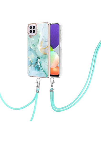 Samsung Galaxy A22 4g Mermer Crossbody Kordon Askısı Anti-Scratch Için Kılıf (Yurt Dışından)