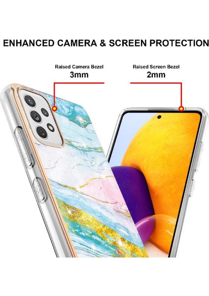 Samsung Galaxy A72 5g Mermer Desen Koruma Yumuşak Tampon Ince (Yurt Dışından) modelleri