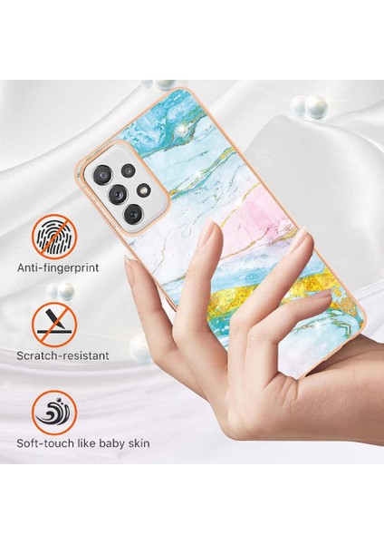 Samsung Galaxy A72 5g Mermer Desen Koruma Yumuşak Tampon Ince (Yurt Dışından) fırsatları