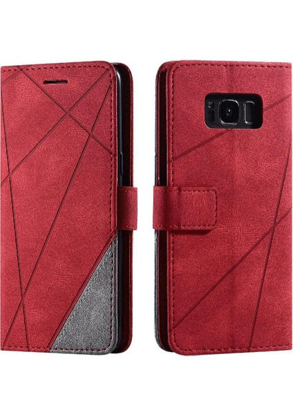 Samsung Galaxy S8 Pu Deri Kart Tutucu Için Kickstand Manyetik Kapak (Yurt Dışından)