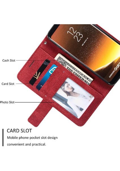 Samsung Galaxy S8 Pu Deri Kart Tutucu Için Kickstand Manyetik Kapak (Yurt Dışından) modelleri