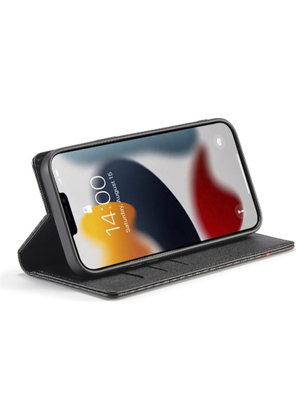 IPhone 13 Için Kılıf Pro Max Manyetik Karbon Fiber Kart Ekleme Tam (Yurt Dışından)