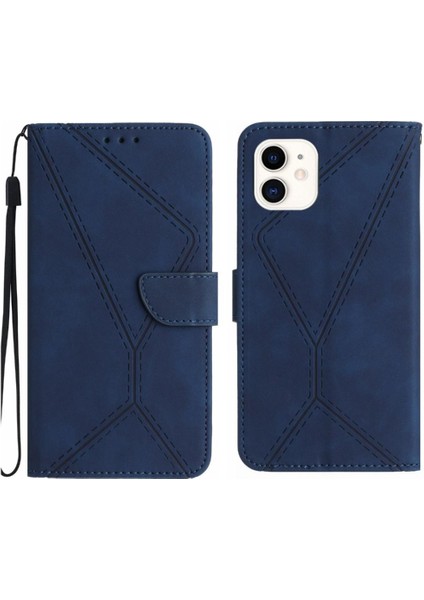 IPhone 11 Telefon Kılıfı Dikiş Kabartmalı Deri Cüzdan Yüksek Tpu (Yurt Dışından)