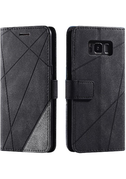 Samsung Galaxy S8 Pu Deri Kart Tutucu Için Kickstand Manyetik Kapak (Yurt Dışından)