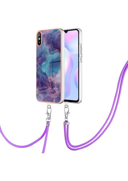 Xiaomi Redmi 9A Yumuşak Tpu Tampon Mermer Kapak Ayrılabilir Kayış (Yurt Dışından)