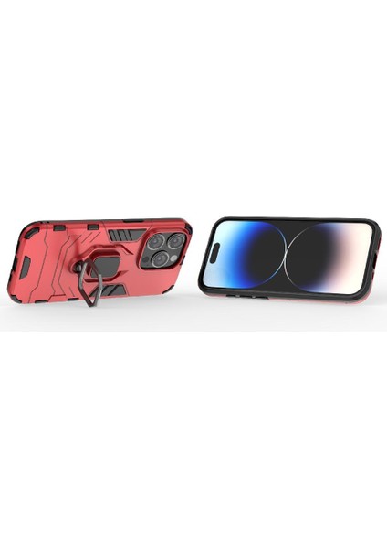 IPhone 15 Için Kılıf Pro Max Kickstand 360 &deg; Dönen Halka Askeri Damla Kapak (Yurt Dışından)