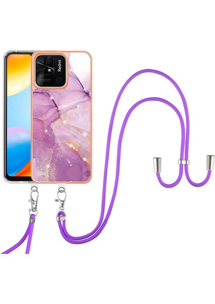 Xiaomi Redmi 10C Anti-Scratch Yumuşak Crossbody Kordon Askısı Mermer (Yurt Dışından)