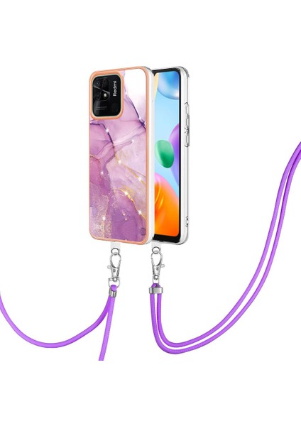 Xiaomi Redmi 10C Anti-Scratch Yumuşak Crossbody Kordon Askısı Mermer (Yurt Dışından)