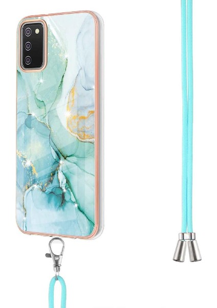 Samsung Galaxy A02S Tampon Mermer Anti-Scratch Yumuşak Crossbody Için Kılıf (Yurt Dışından) modelleri