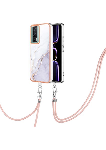 Xiaomi Poco F5 Pro 5g Mermer Tampon Crossbody Kordon Askısı Yumuşak (Yurt Dışından)