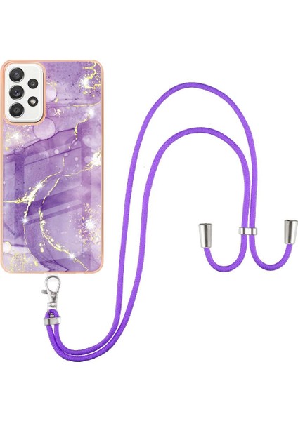 Samsung Galaxy A52S 5g Tampon Mermer Crossbody Kordon Askısı Yumuşak (Yurt Dışından)