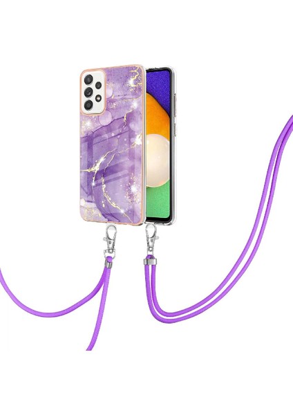 Samsung Galaxy A52S 5g Tampon Mermer Crossbody Kordon Askısı Yumuşak (Yurt Dışından)