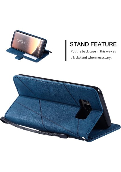 Samsung Galaxy S8 Pu Deri Kart Tutucu Için Kickstand Manyetik Kapak (Yurt Dışından) modelleri