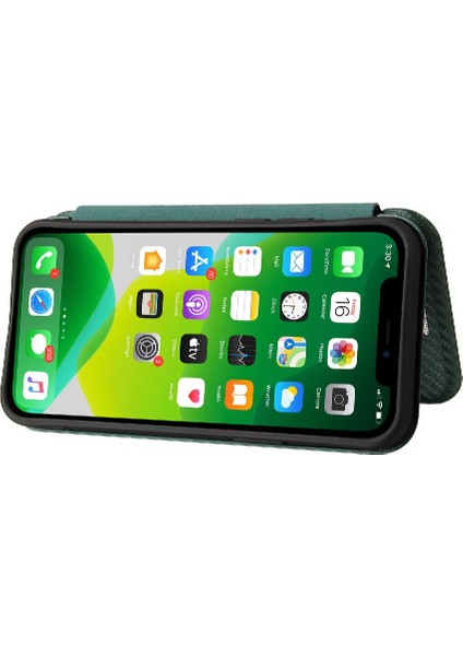 IPhone 13 Mini Tam Koruma Deri Folio Flip Case Manyetik (Yurt Dışından) fırsatları