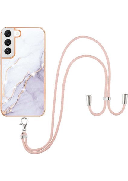 Samsung Galaxy S22 5g Için Crossbody Kordon Askısı Tampon Mermer Yumuşak (Yurt Dışından)