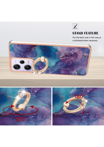 Xiaomi Poco X5 Pro 5g Için Kılıf 360 &deg; Dönebilir Halka Mermer Darbeye Tpu (Yurt Dışından) modelleri