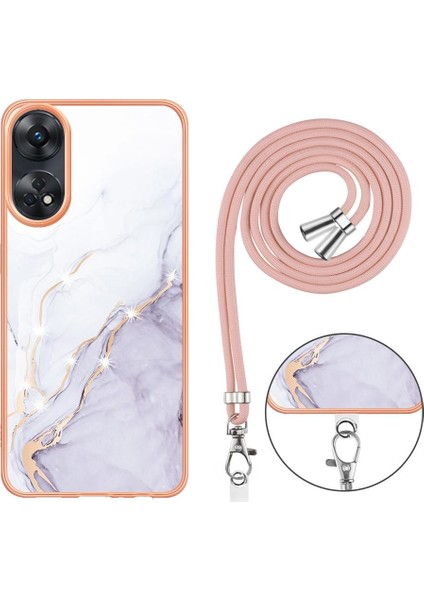 Oppo Oppo 8t 4g Tampon Mermer Crossbody Kordon Askısı Için Kılıf Yumuşak (Yurt Dışından) indirimleri