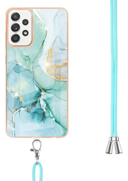 Samsung Galaxy A52S 5g Tampon Mermer Crossbody Kordon Askısı Yumuşak (Yurt Dışından)