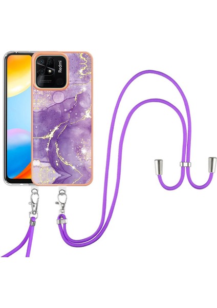 Xiaomi Redmi 10C Anti-Scratch Yumuşak Crossbody Kordon Askısı Mermer (Yurt Dışından)
