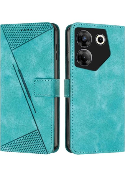 Tecno Camon 20 Pro 5g Için Kılıf Darbeye Kapak Kapak Pu Deri Tam (Yurt Dışından)