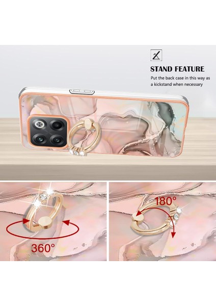 Oneplus 10T 5g Tampon Için Kılıf 360 &deg; Dönebilir Halka Mermer Darbeye Tpu (Yurt Dışından) indirimleri