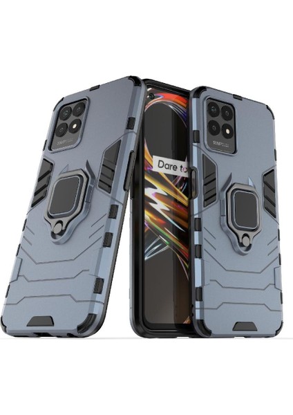 Realme 8i Askeri Damla Koruma 360 &deg; Dönen Halka Darbeye Dayanıklı (Yurt Dışından)