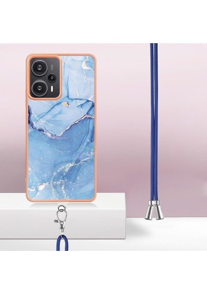 BDT Boutique Xiaomi Poco F5 5g Kapak Yumuşak Tpu Tampon Mermer Ayrılabilir Kayış (Yurt Dışından)