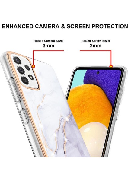 Samsung Galaxy A52S 5g Ince Tpu Mermer Desen Koruma Yumuşak (Yurt Dışından)