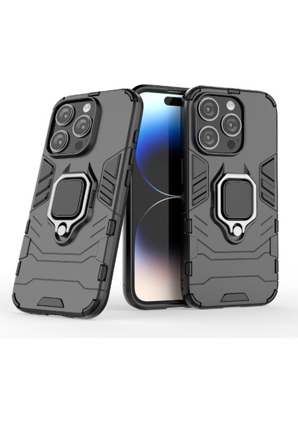 IPhone 15 Için Kılıf Pro Max Kickstand 360 &deg; Dönen Halka Askeri Damla Kapak (Yurt Dışından)