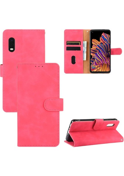 BDT Boutique Samsung Galaxy Xcover Pro Için Kılıf Tam Koruma Deri Folio Kapak (Yurt Dışından)