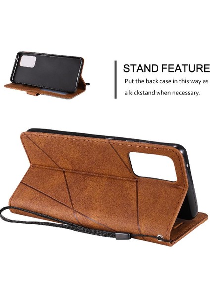Samsung Galaxy A72 Pu Deri Kart Tutucu Için Kickstand Manyetik Kapak (Yurt Dışından)