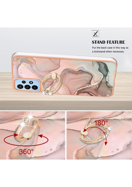 Samsung Galaxy A73 5g Tampon 360 &deg; Dönebilir Halka Mermer Tpu Için Kılıf (Yurt Dışından) modelleri