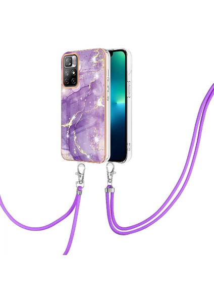 Xiaomi Poco M4 Pro 5g Için Crossbody Kordon Askısı Mermer Anti-Scratch (Yurt Dışından)