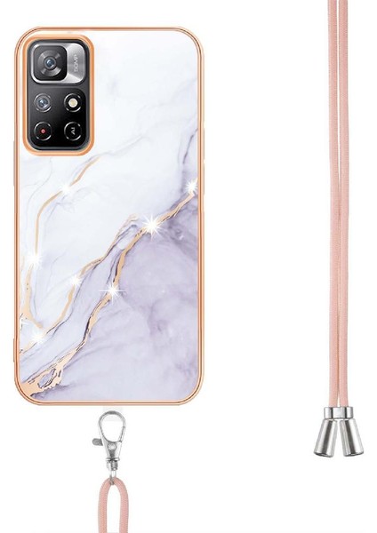 Xiaomi Poco M4 Pro 5g Için Crossbody Kordon Askısı Mermer Anti-Scratch (Yurt Dışından)