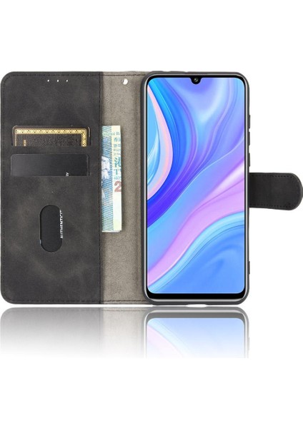 Huawei Y8P Kart Ekleme Deri Folio Flip Case Koruyucu Kılıf (Yurt Dışından)