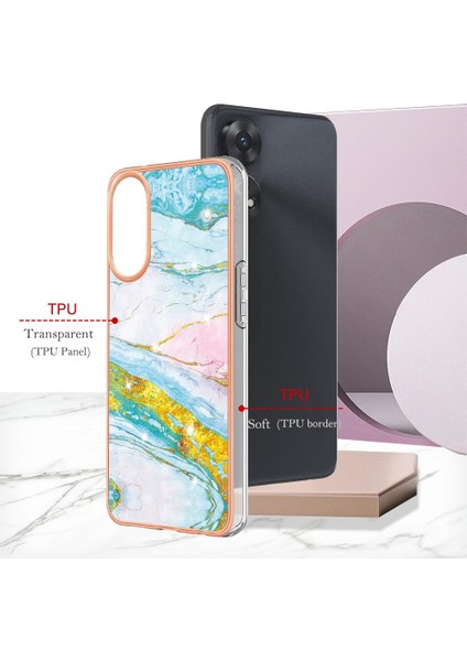 Oppo Oppo 8t 4g Koruma Için Kılıf Yumuşak Tampon Ince Tpu Mermer Desen (Yurt Dışından) modelleri