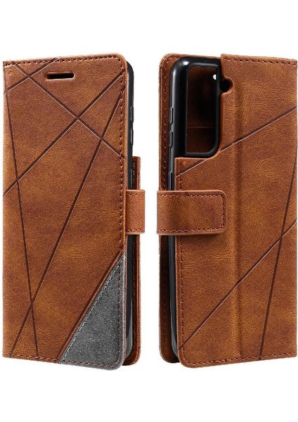 Samsung Galaxy S21 Kart Tutucu Için Kickstand Manyetik Cüzdan Flip Pu (Yurt Dışından)