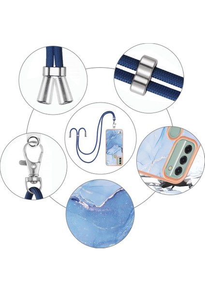 Nokia C31 Mermer Kapak Için Kılıf Yumuşak Tpu Tampon Ayrılabilir Kayış Crossbody (Yurt Dışından) fırsatları