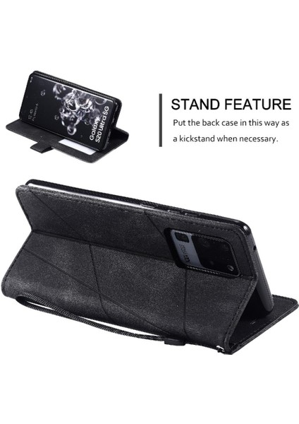 Samsung Galaxy S20 Ultra Kart Tutucu Için Kickstand Cüzdan Flip Folio (Yurt Dışından) modelleri