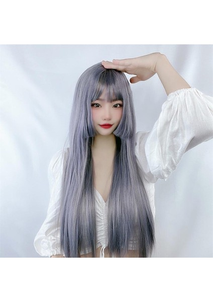 Kadınlar Için Zarif Uzun Düz Peruk Kişiselleştirilmiş Cosplay Saç Uzantıları (Yurt Dışından) fırsatları